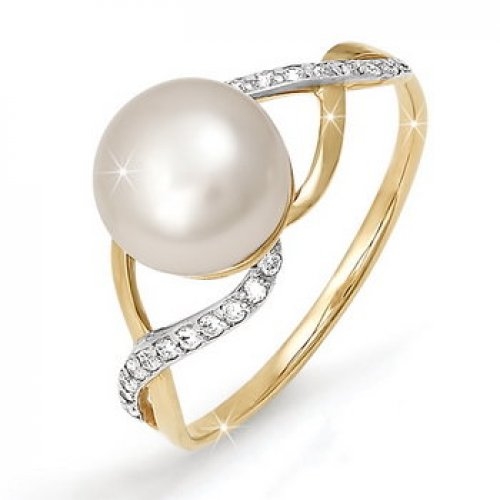 Обручальное кольцо из золота с бриллиантами