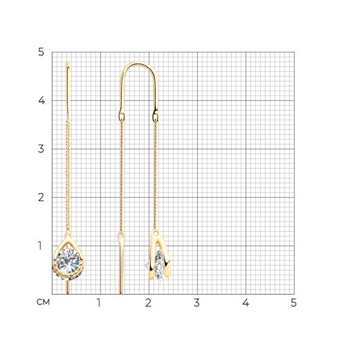 Серьги из серебра с агатами и фианитами