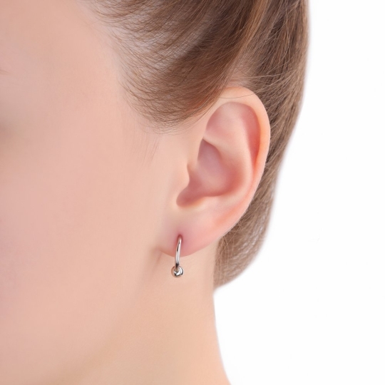 Серьги из серебра с ониксом