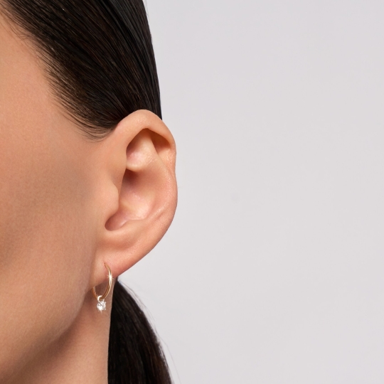 Серьги из золота с бриллиантами и сапфирами