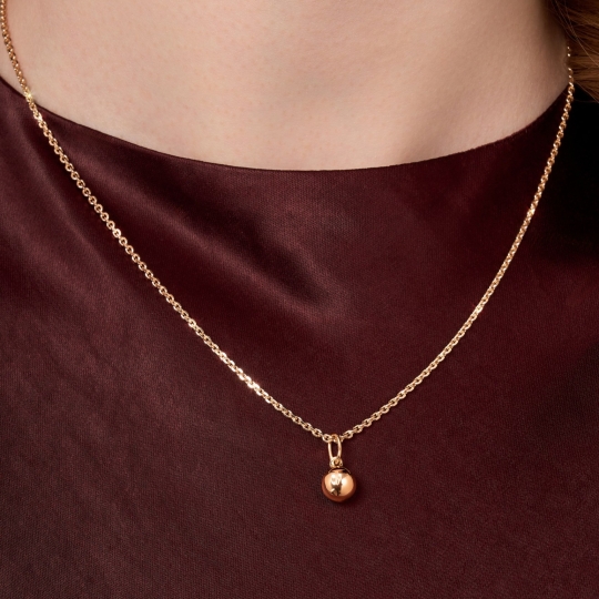 Подвеска из золота с наноизумрудами и фианитами