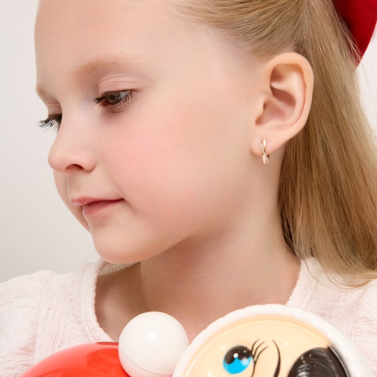 Серьги из золота с фианитами