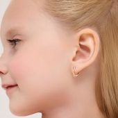 Серьги из золота с фианитами