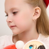 Серьги из золота с фианитами