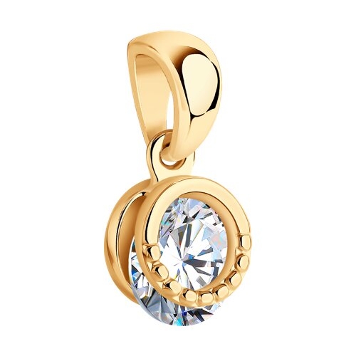 Подвеска из серебра с фианитами