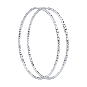 Серьги-кольца из серебра