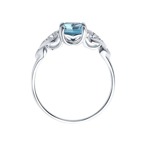 Кольцо из серебра с фианитами