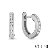 Серьги из белого золота с бриллиантами 