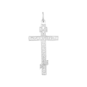 Подвеска-крест из серебра 