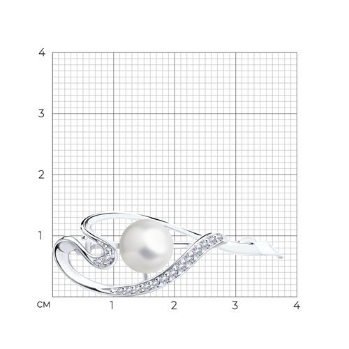 Брошь из серебра 