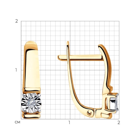 Серьги из золота с бриллиантами 