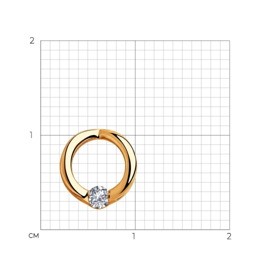 Подвеска из золота с фианитами