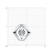 Подвеска из белого золота с бриллиантом