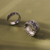 Кольцо из серебра с фианитами 