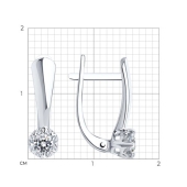 Серьги из белого золота с бриллиантами