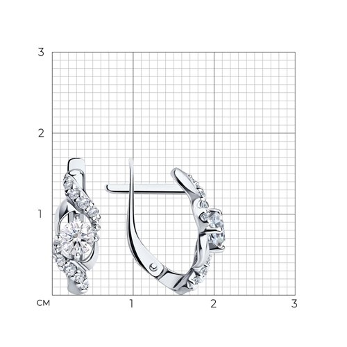 Кольцо из серебра с фианитами