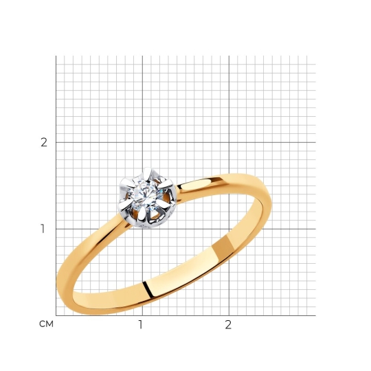 Кольцо из золота с бриллиантами