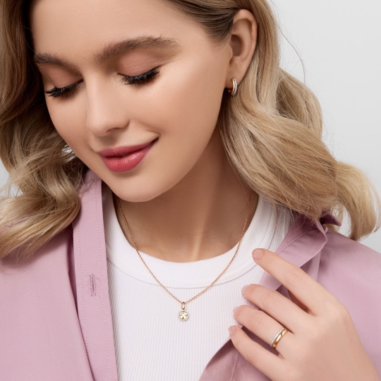 Кольцо из золота с фианитами