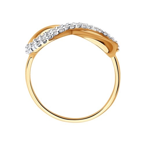 Кольцо из серебра с фианитами