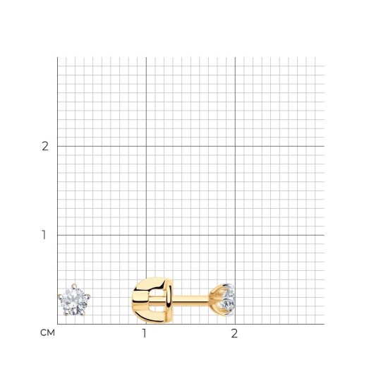 Серьги из золота с бриллиантами и сапфирами