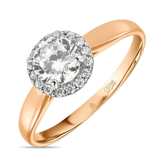 Серьги из золота со Swarovski Zirconia и фианитами