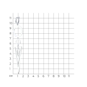 Одиночная серьга из серебра 