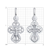 Подвеска-крест из серебра