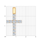Крест из золота со Swarovski Zirconia