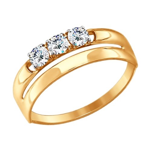 Кольцо из золота со Swarovski Zirconia