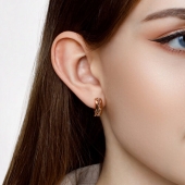 Серьги из золота с алмазной гранью