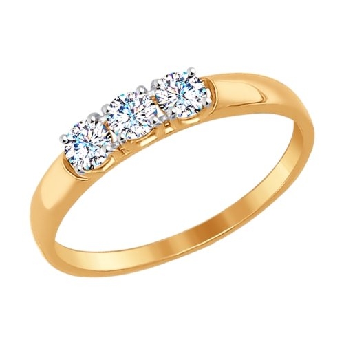 Кольцо из золота со Swarovski Zirconia