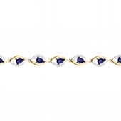 Браслет из золота с бриллиантами и сапфирами