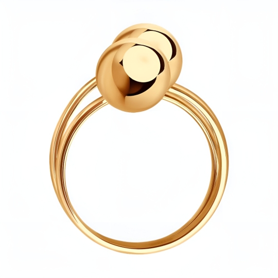 Кольцо из золота с бриллиантами и изумрудом