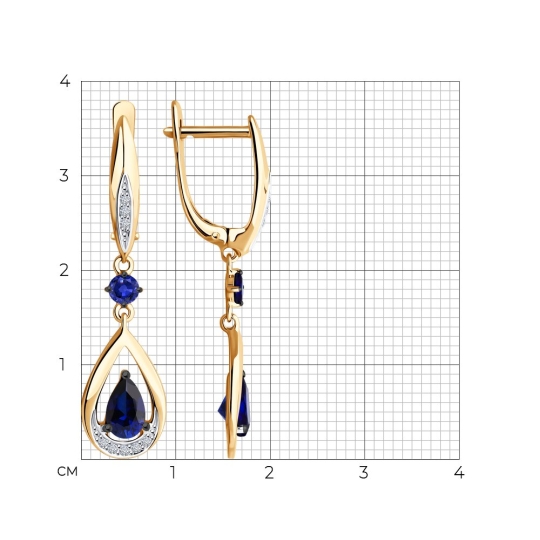 Браслет из золота с бриллиантами и сапфирами