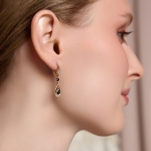 Серьги из золота с бриллиантами и сапфирами