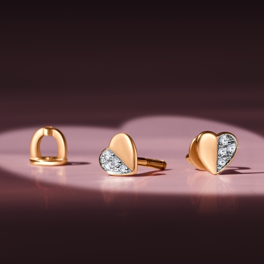 Серьги из золота с черными фианитами