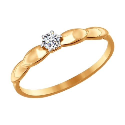 Кольцо из золота со Swarovski Zirconia