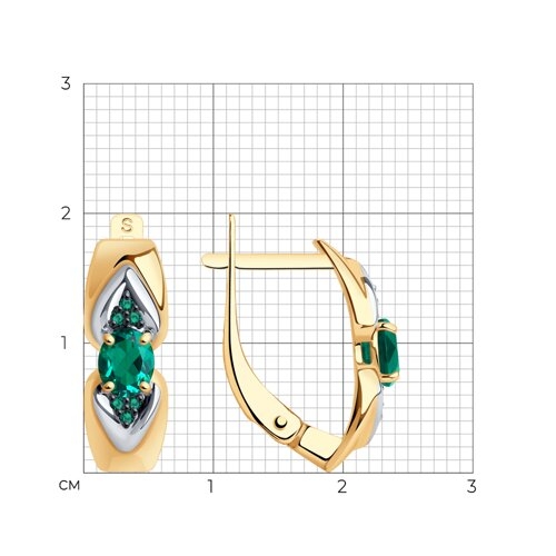 Серьги из белого золота с бриллиантами