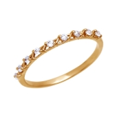 Кольцо из золота с фианитами