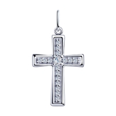 Подвеска из серебра с фианитами