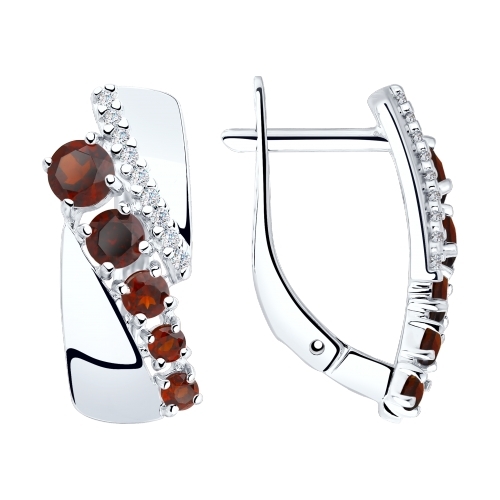 Одиночная серьга-трансформер из серебра 