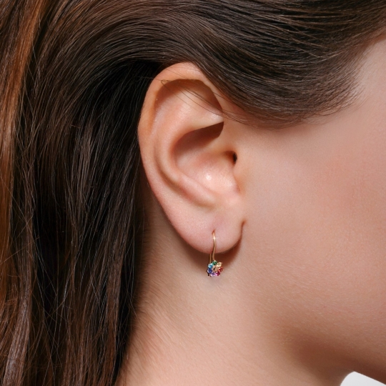 Серьги из комбинированного золота