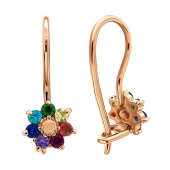 Серьги из золота с фианитами