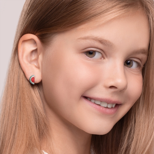 Серьги из серебра с фианитами