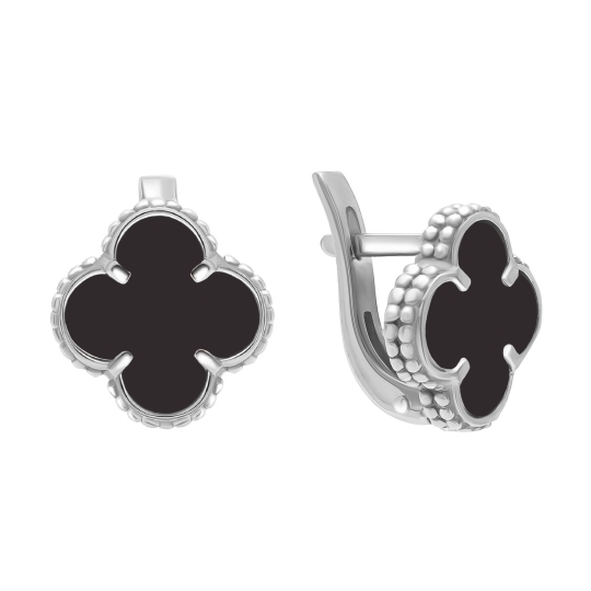 Серьги из серебра с бриллиантами