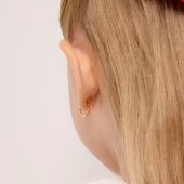 Серьги из золота с фианитами 