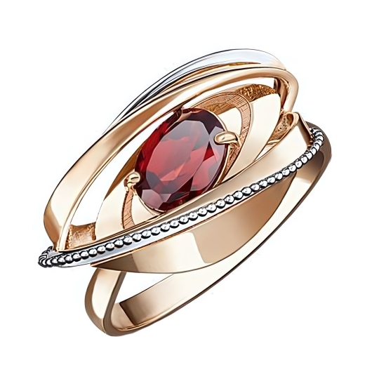 Кольцо из золота с выращенным бриллиантом