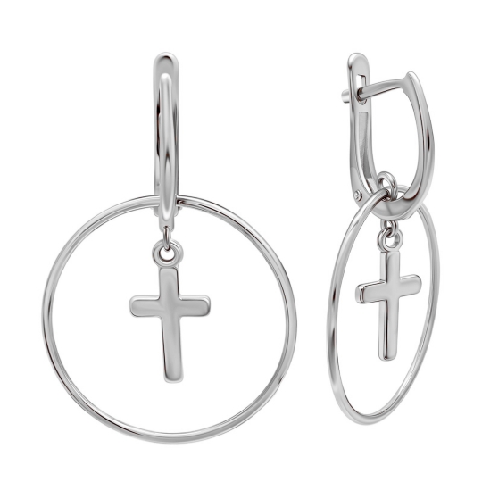 Серьги из серебра с позолотой