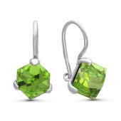 Серьги из серебра с ювелирными кристаллами