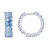 Серьги из серебра с фианитами